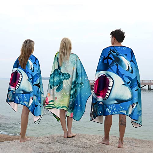 Aspmiz 2 Piece Beach Towel Oversized, Tropical Ocean Beach Towels Quick Dry, Soft Absorbent Bath Towel For Men Women, Microfiber Sand Free Pool Towel For Bathroom Sports Summer Travel Swim, 32" X 60" #TOP2