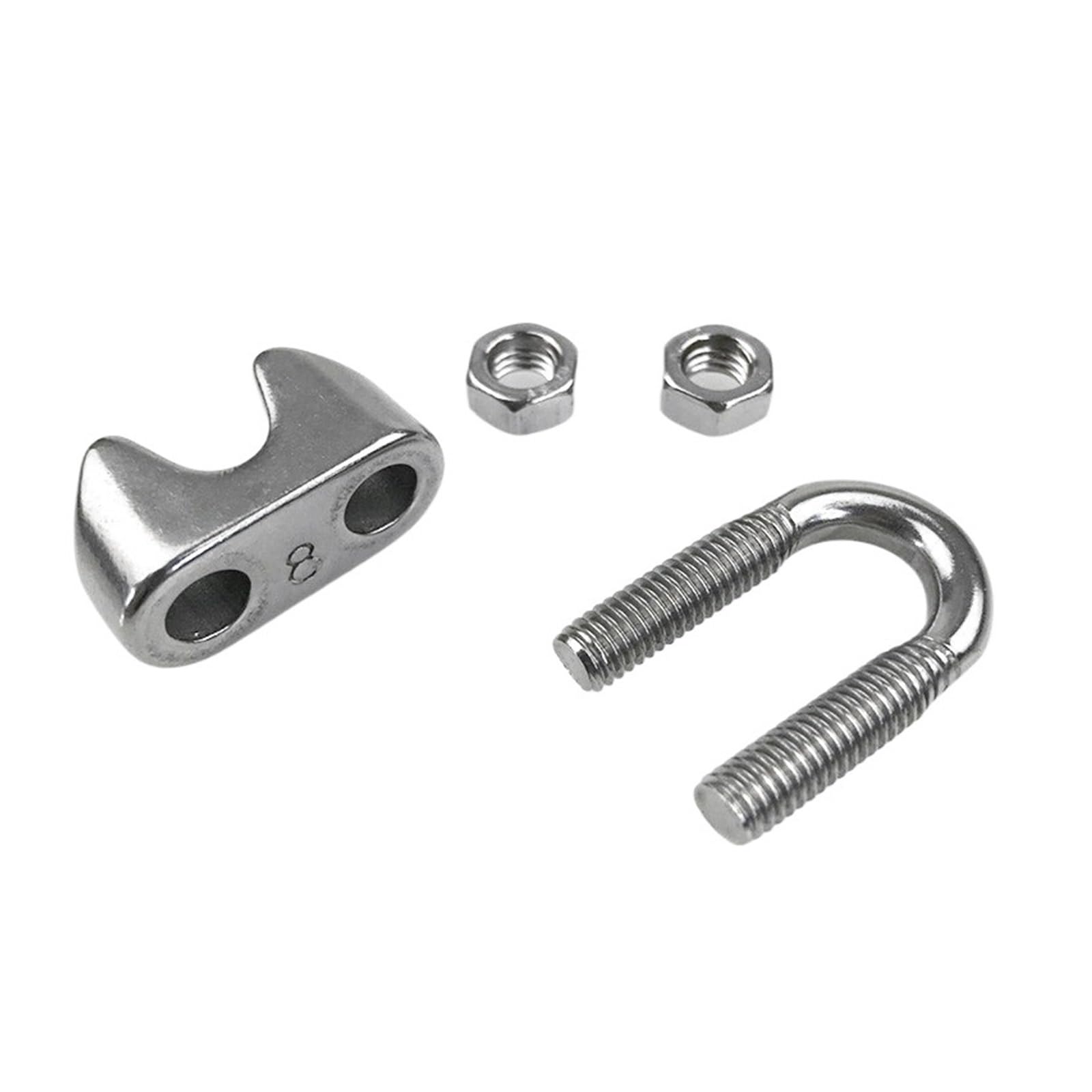 Fissante a sella con morsetto a clip con corda a c Clip for fune metallica in acciaio inossidabile 1-2 pezzi 304(M2 2pcs)