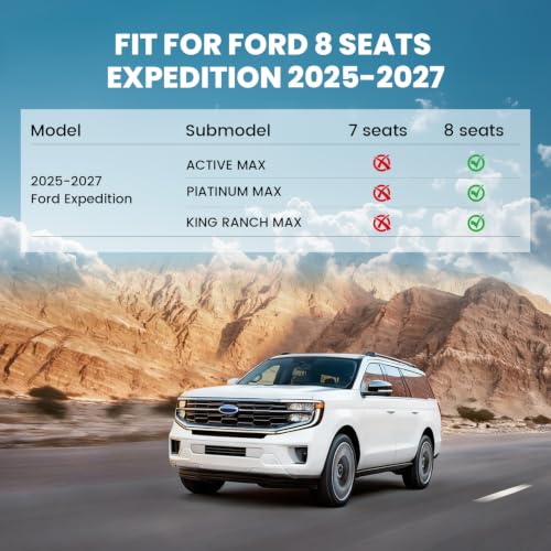 Image of LASFIT Floor Mats for 8 Seats 2025 2026 2027 Ford Expedition MAX