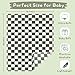 Yurhap Checkered Baby Blanket Fleece Baby Blankets for Boys, Ultra Soft Cozy Fluffy Infant Toddler Newborn Receiving Blankets for Crib Stroller, 30''x40'', Dark Olive