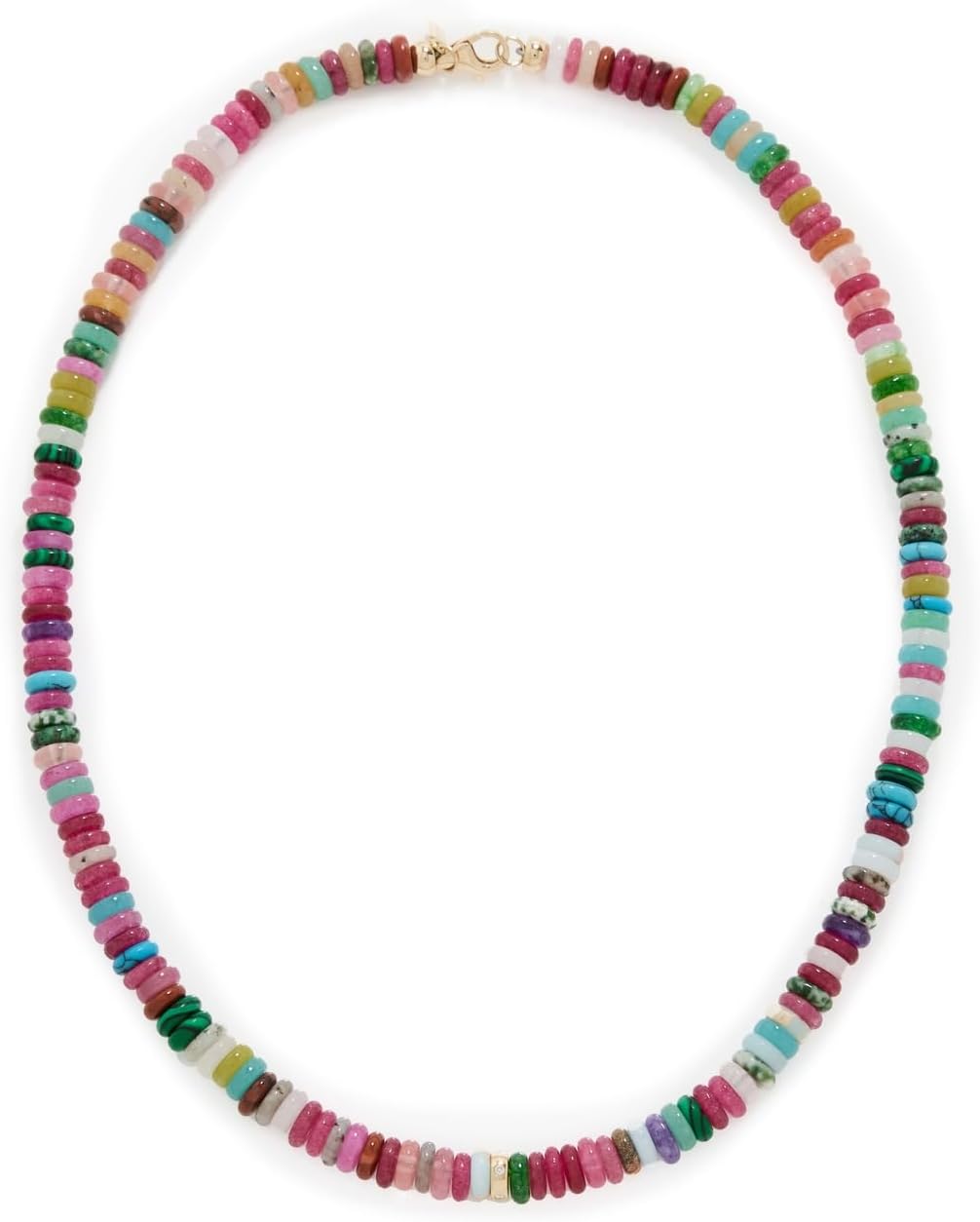 EF Collection Women's 14k Jumbo Multi Gemstone Bead Necklace
