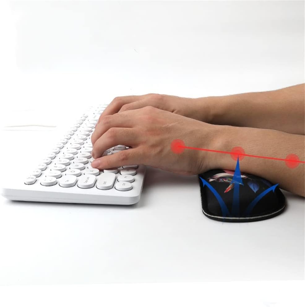 JSEIAJB Ergonomic Keyboard Pad Memory Foam Pad Wrist Rest Non-Slip Coaster Rubber Base