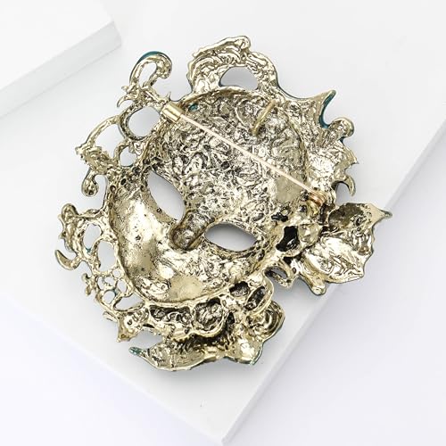 Image of Blue Venice Queue Mask Brooch Pin for Women & Men