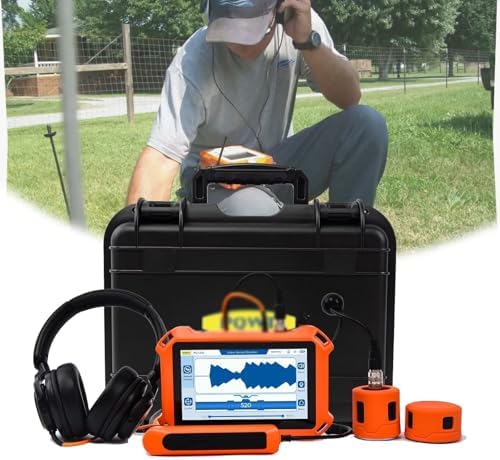 Professional Underground Water Leak Detector with Earphone & Carrying Case, Pipe Leak Finder for Home & Commercial Use - Accurate, Portable, Easy to Use (Model PQ-125D)