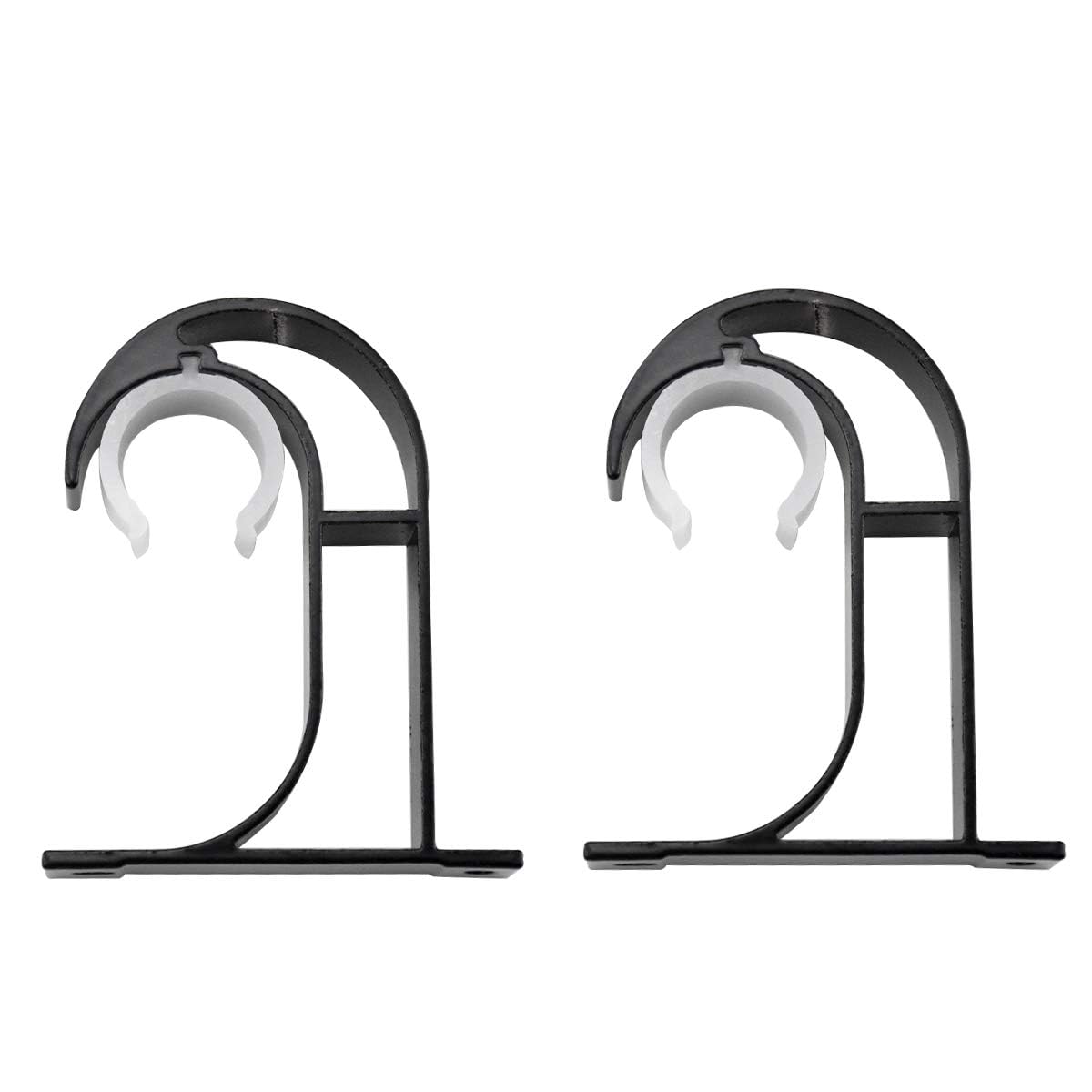 Fixation Robuste Support Tringle à Rideaux Inox - Lot De 4 - Hauteur 15 à 30cm - Pour Rideaux, Douche Ou Dressing Support Montage Plafond Rideaux