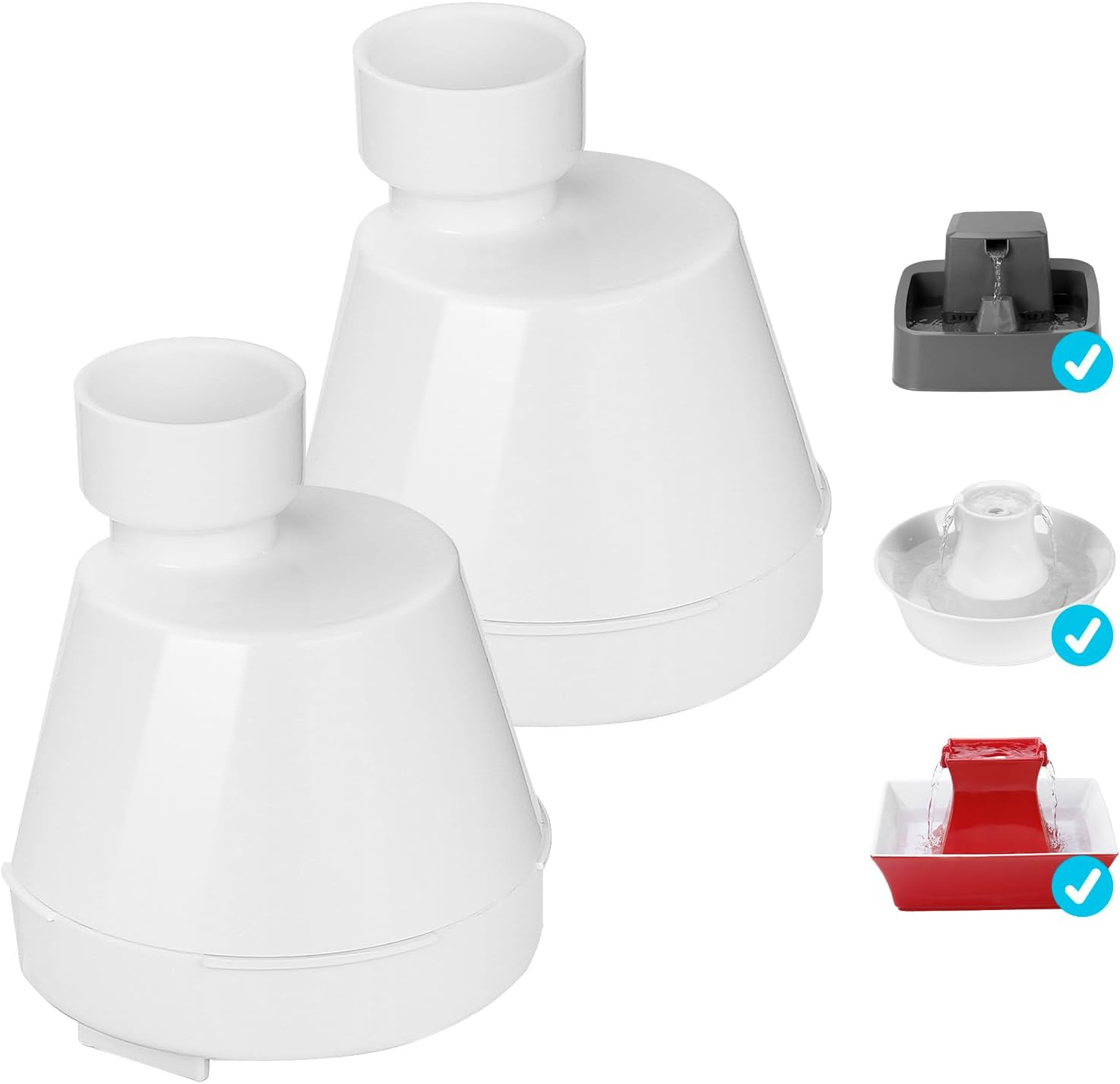 Pack de 2 Carcasas de Filtro para Fuentes de Agua Mascotas