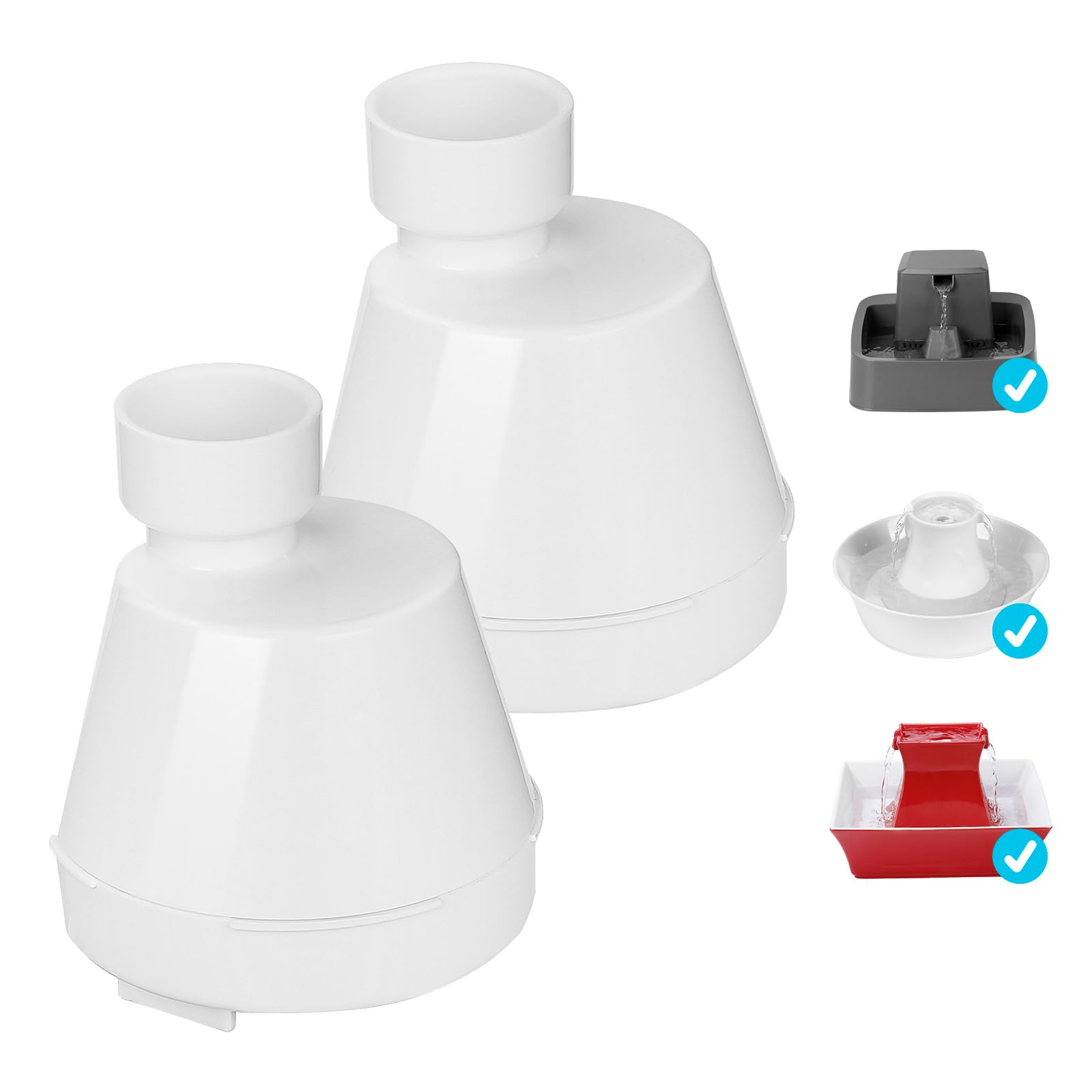 SanKlev 2 Pack Filter Housing Replacement for Ceramic Pagoda, 1/2 Gallon, 1 Gallon, 2 Gallon, Butterfly, Avalon, Seascape, Sedona, Seaside and