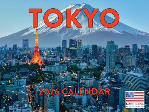 Tokyo Calendar 2026 Japan Monthly Wall Calender 12 Month | American Made In The USA