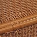 Restokki Geflochtener Aufbewahrungskorb, Panier Osier Weidenkorb mit Deckel Rattankorb für gewebte Picknickbox im Freien (L-Grundfarben)
