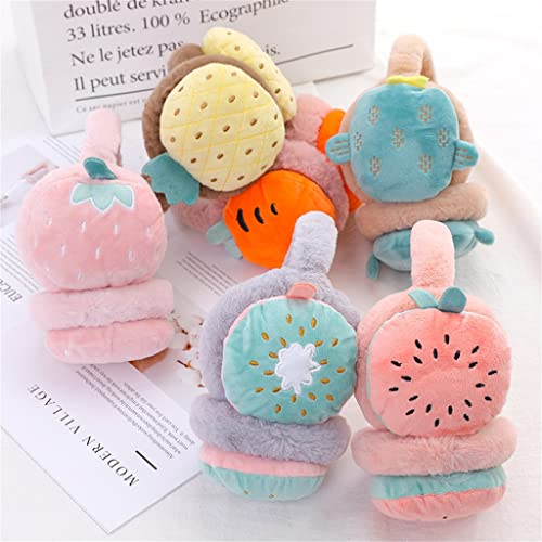 Liruxun Women's Adjustable Fruit Earmuffs Winter Warm Folding Earmuffs Ear Warmers Cartoon Male Ear Bags Ear Muffs #TOP4
