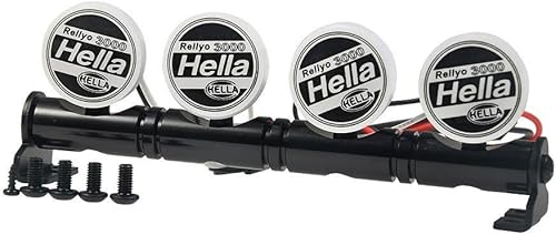 Miniatura 6 de Barra de luz LED de techo de metal 4 LED para SCX10 D90 TRX-4 110 RC Crawler Truck (4 LEDs)