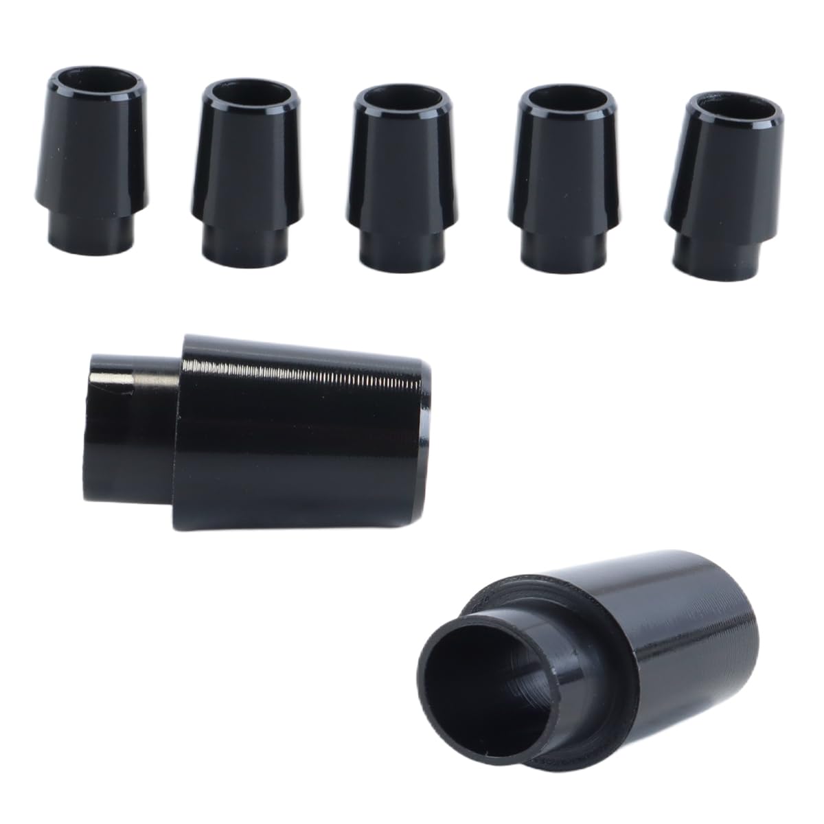 ACOLY 5Pcs 0.355 Inches Taperd Golf Solid Black Ferrules