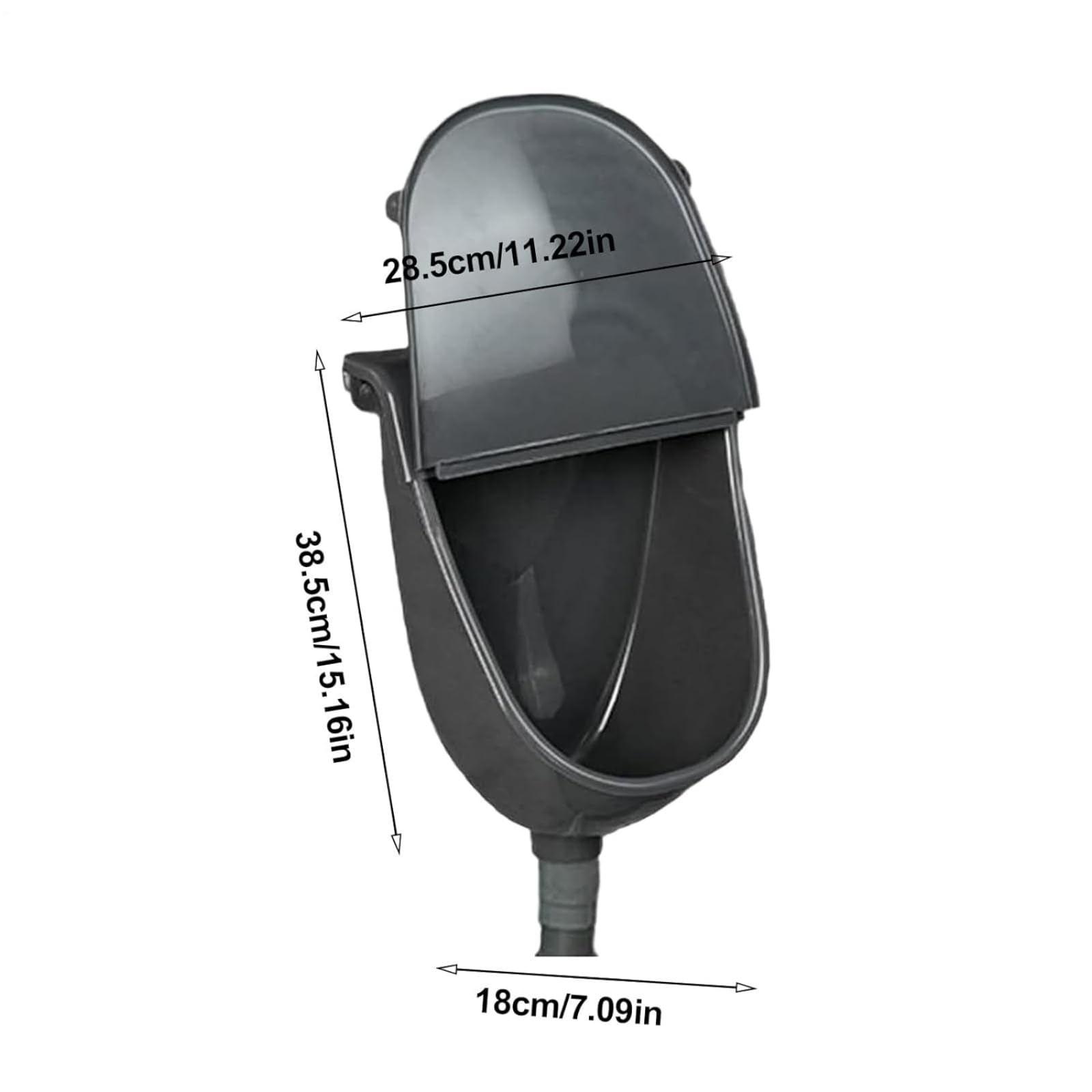 Wasserlose Urinal Mit Deckel Für Männer, Wandurinal Für Den Außenbereich Mit Ablaufschlauch, Tragbare Urinabscheider Für Jungens Und Männer, Camping, Wohn-mobil, Garten (Schwarz)