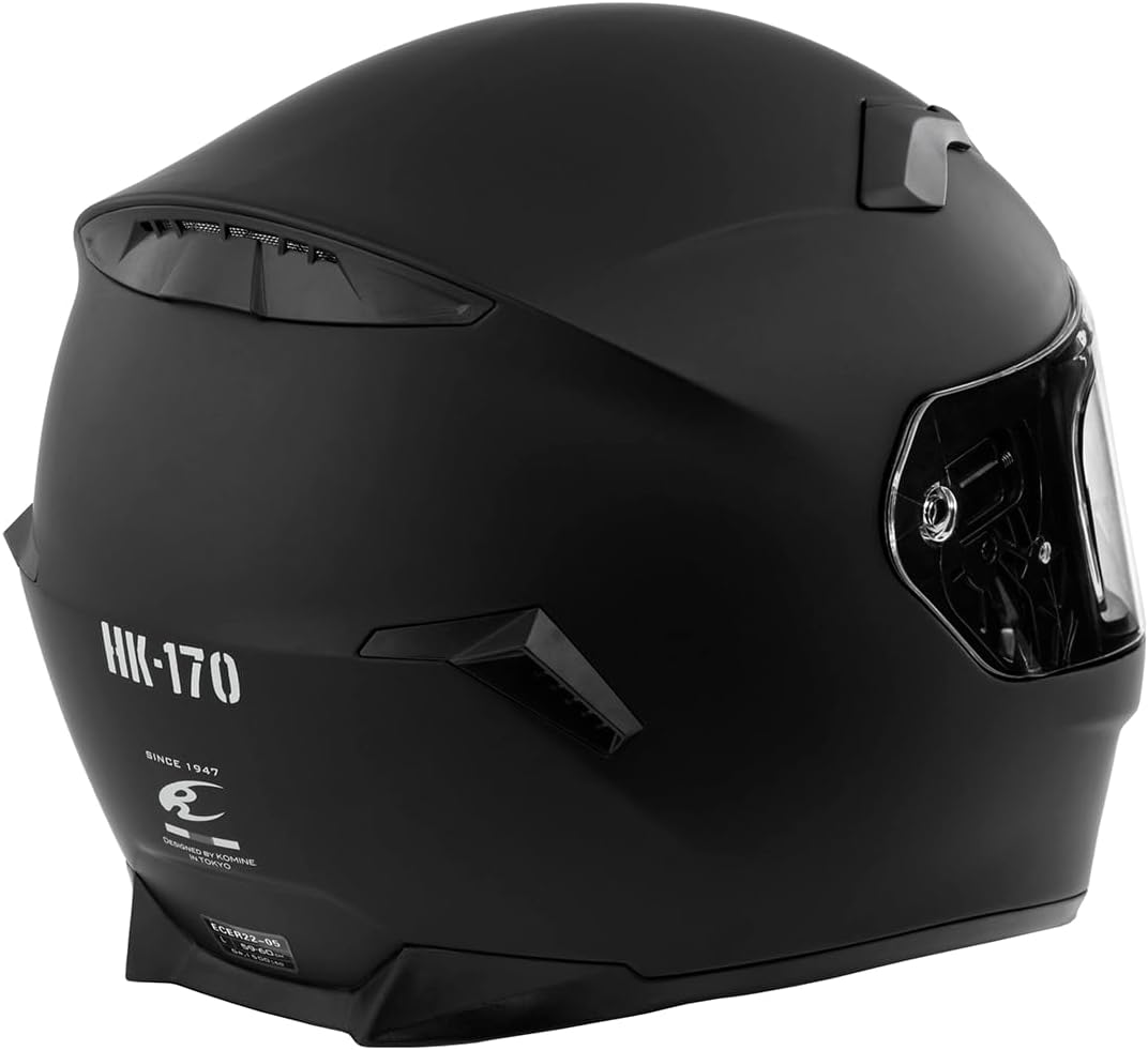 コミネ(KOMINE) バイク用 FL フルフェイスヘルメット マットブラック XL HK-170 UVカットシールド 高強度ABSシェル インナーバイザー フルフェイス マグネットバックル