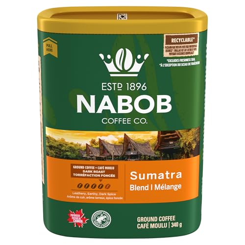 Nabob, Café moulu, Mélange Sumatra, torréfaction corsée, 340 g, caisse de 6
