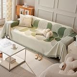 VanderHOME Multifuncional Manta Tejido, Mantas Cuatro Estaciones 180 * 340cm-Verde