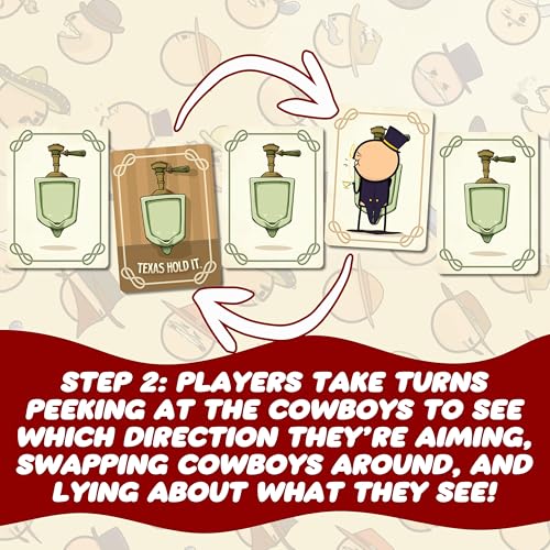 Texas Hold It Card Game - Wild West Bathroom Card Game by Cyanide & Happiness - Push Your Luck in Party Games for 2-6 Players | Hilarious Fun for Party Nights - image 5