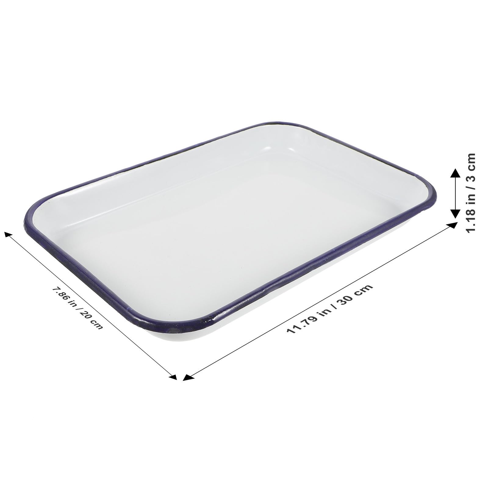 Garneck 2 Piezas Bandeja de Horno Esmaltada Rectangular Antiadherente para