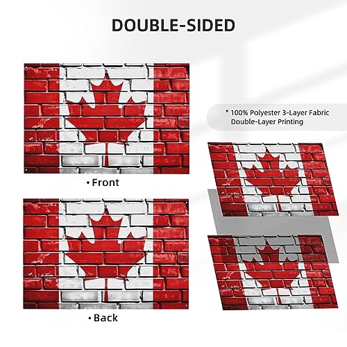 Drapeau canadien de jardin 120x180 cm bannière extérieure en polyester