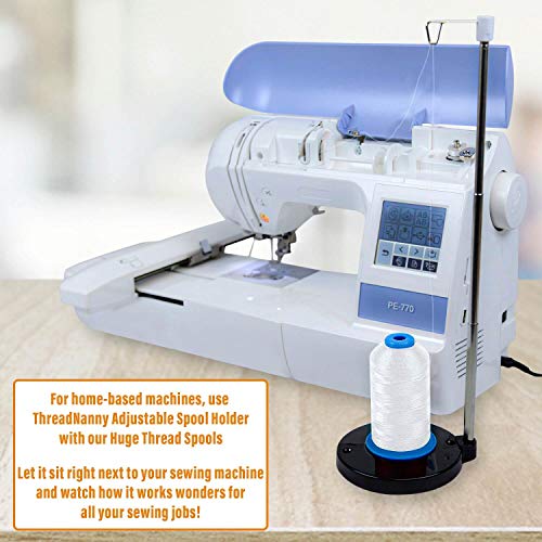 Hilo para bordado máquina blanco pack 3 conos 5500 yardas miniatura 5