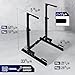 Yes4All Dip Stand 500 LBS Capacity, 80 Levels Adjustable Dip Bars, Dip Station Machine for Home Gym - Black