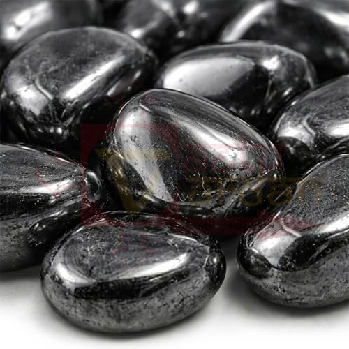 Image of Crystal Hematite Tumble Stone | 50 gm Tumbled Gemstones | Reiki Healing Stones | Home Decor Pebbles | Aquarium Gravel | Garden & Table Decor