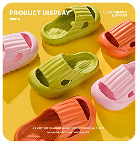 Shoes for Boys Sandals Baby Sole Slides Slippers Slipper Boys Girls EVA Shower Bathroom Indoor (Orange, 3-4 Years)4