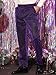 Lars Amadeus Metallic Pants for Men's Straight Leg Party Nightclub Glitter Dress Trouser Purple 36