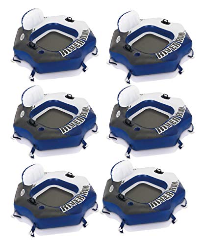 Intex River Run 1 Person Inflatable Tube Raft Float for Lake, Pool, & River, 6 Pack