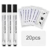 Card Printer Cleaning Kit, Credit Card Reader Cleaner for Card Printers Readers, Pack of 3 Printer Cleaning Pens and 20 CR80 Cleaning Cards
