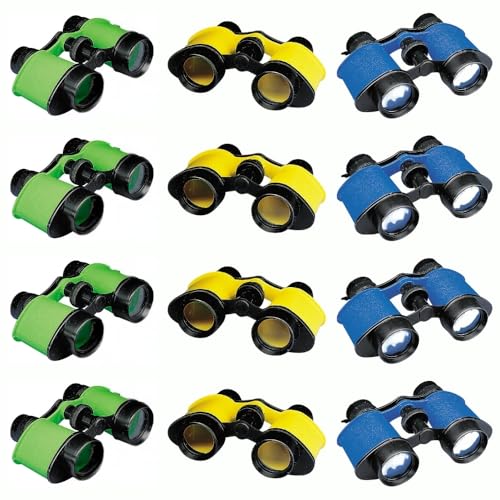 12 Binoculares de Plástico para Niños, Colores Surtidos miniatura 1