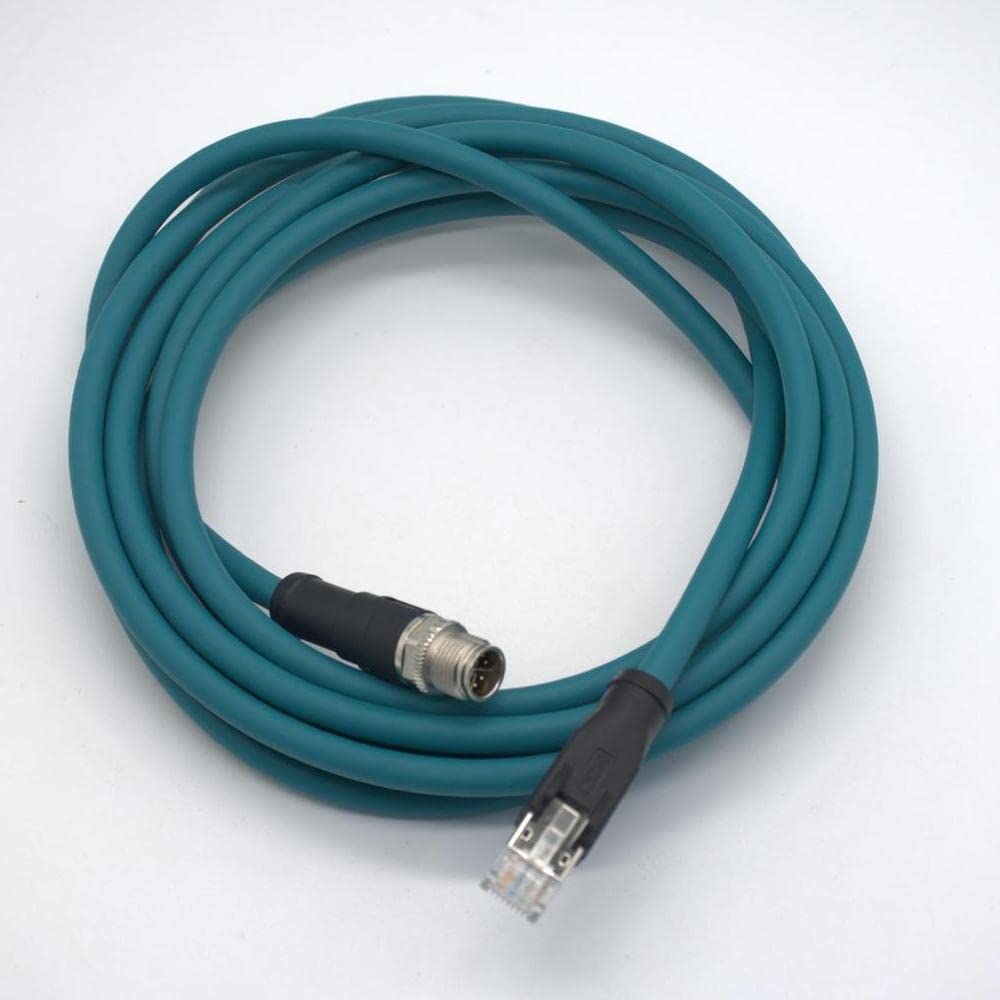 Elecbee M12 X-codiert Auf RJ45 Kabel – 8-polig, 1 Meter, Blau, Für Industrielle Ethernet-Verbindungen (AWG24)