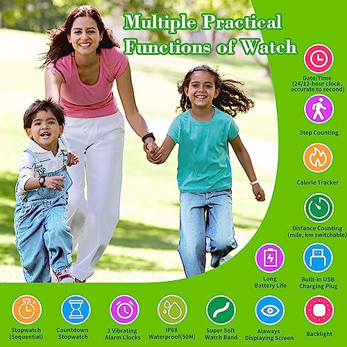 HUYVMAY Fitness Tracker licznik kroków zegarek bez aplikacji/bez telefonu/bez Bluetooth, IP68 wodoodporny zegarek fitness z krokomierzem, licznikiem kalorii, timerem, budzikiem, prosty sportowy