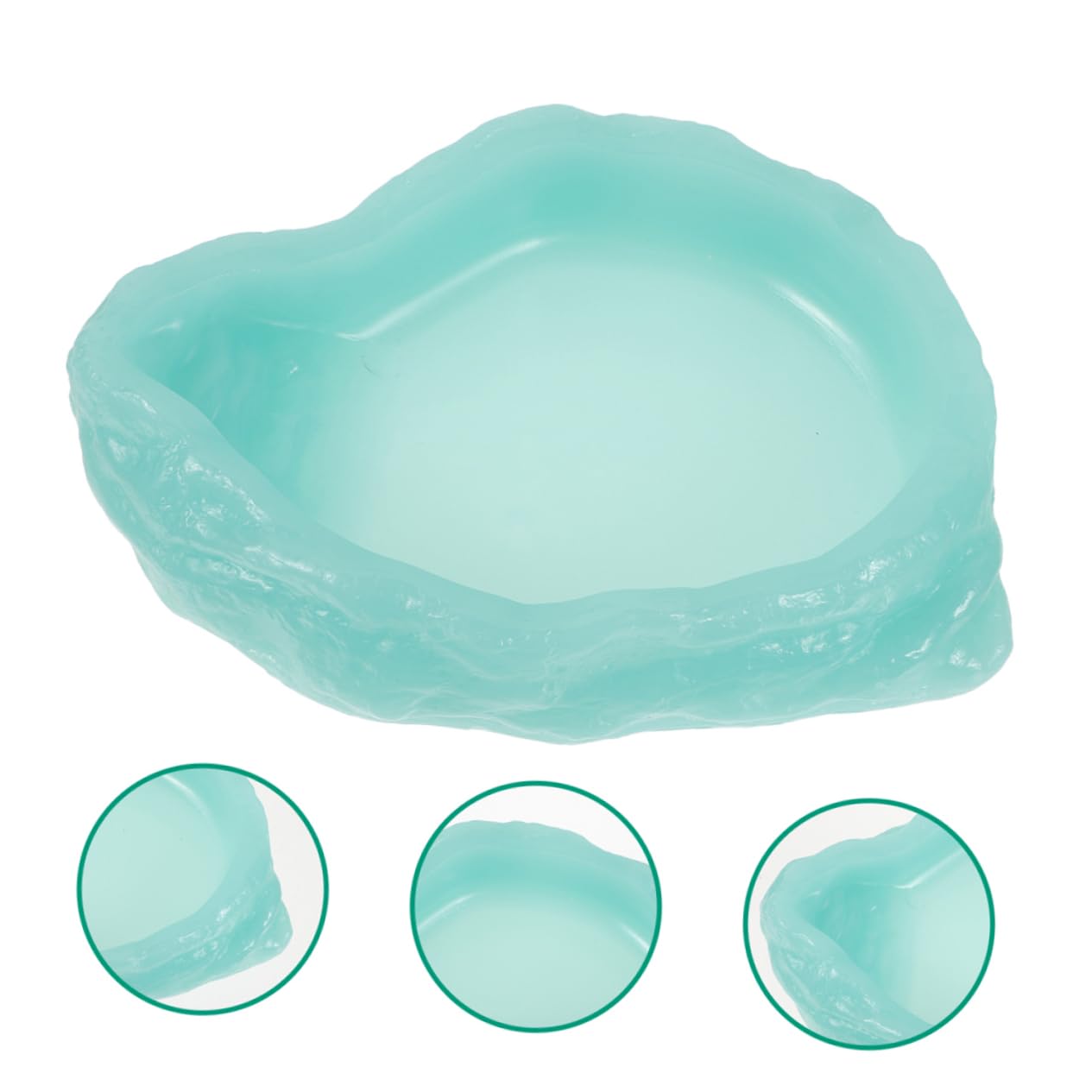 TOYANDONA 2 Ciotole per Rettili Luminescenti Resina per Tartarughe e Lucertole Design Antiscivolo e Resistente per Bevande e Accessori per Terrari
