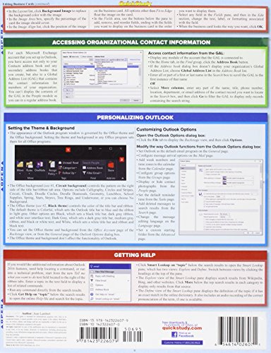Microsoft Outlook 2016 (Quick Study Computer) #TOP1