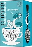 Clipper Organic White Tea Bags | 40 Bags of White Tea from China | for Home or Office | Herbal Tea Bags | Natural, Unbleached Teabags | Sustainable, Plant-Based & Biodegradable Teabags