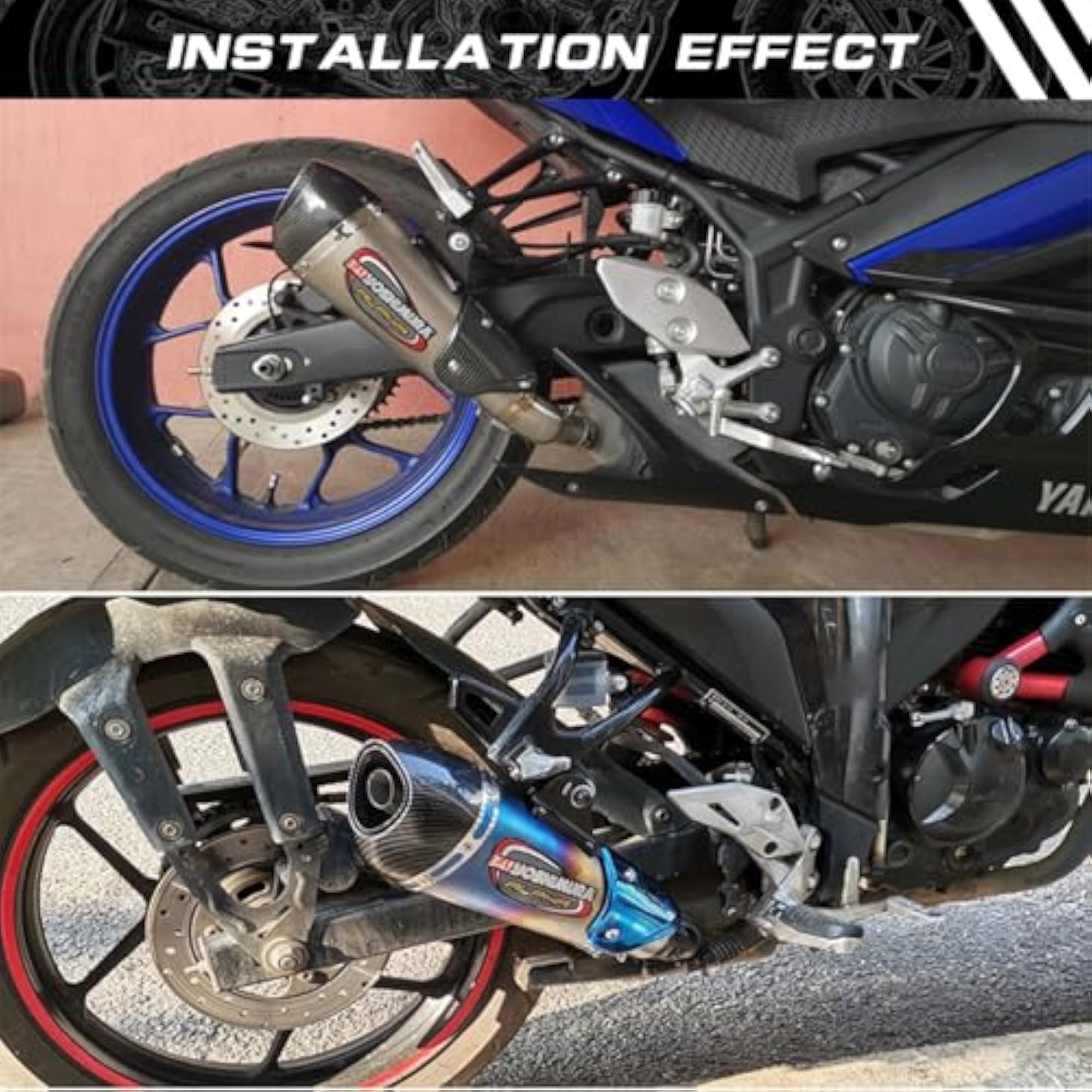 Universal Alpha Bike Exhaust Muffler with DB Killer