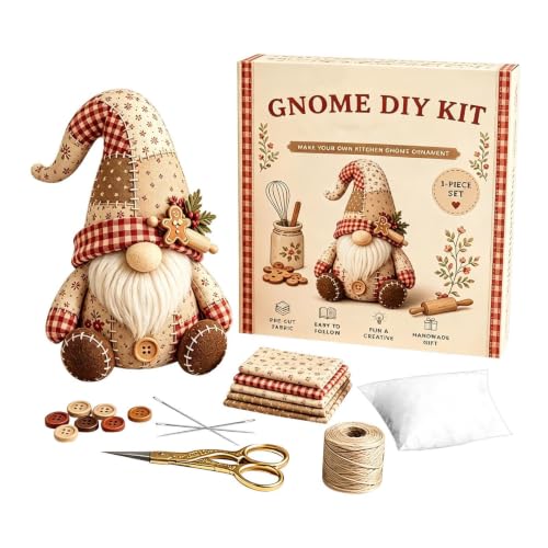 Kit de costura de tela completo para manualidades creativas de gnomos hechos a mano