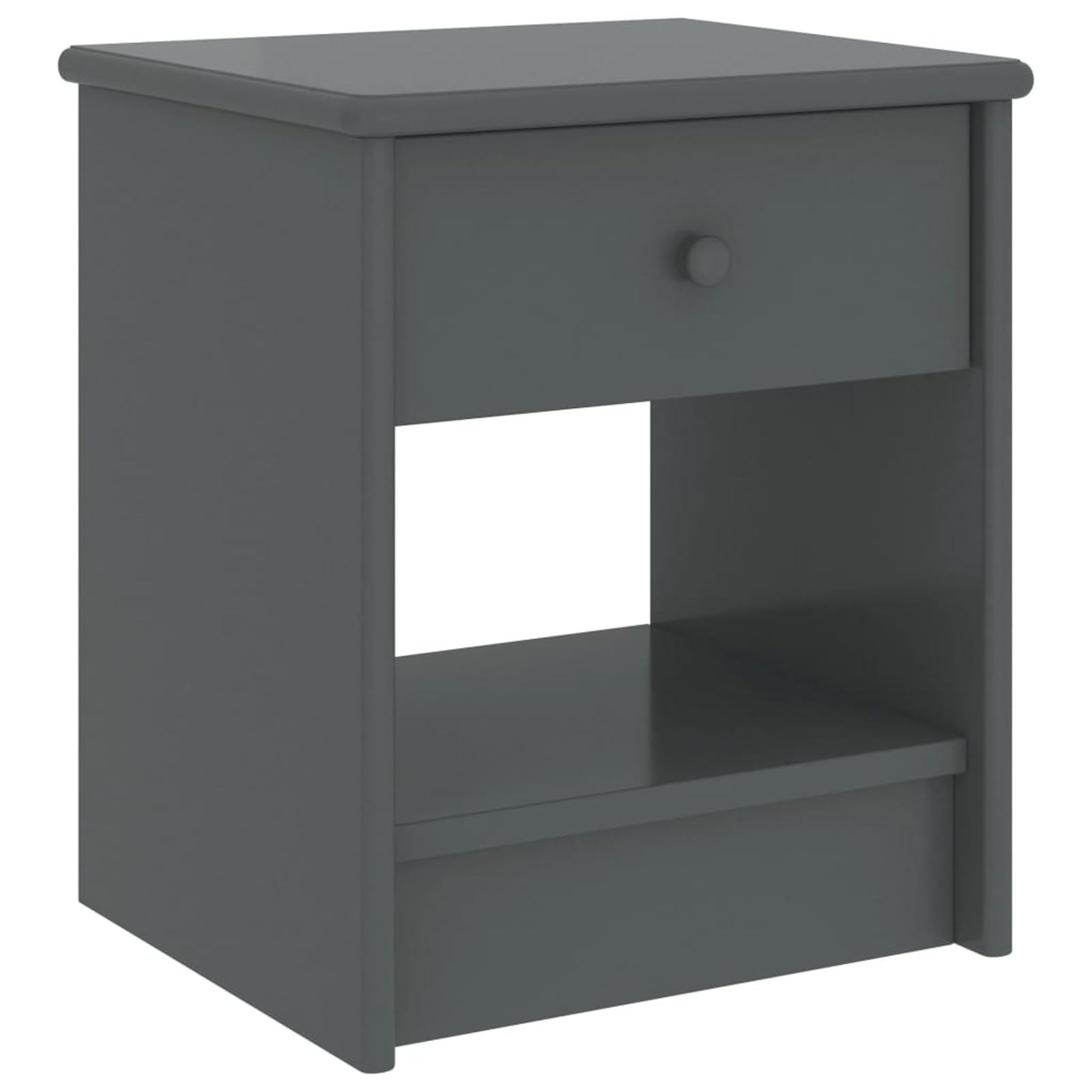Table de chevet en pin massif pour une chambre à coucher moderne et ordonnée