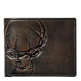 HOJ Co. Cartera Plegable de Ciervo con identificación abatible, 4.5 x