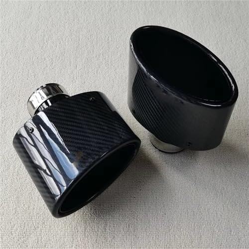 Terminales de escape ovaladas con entrada de 51mm para coche tuning 5