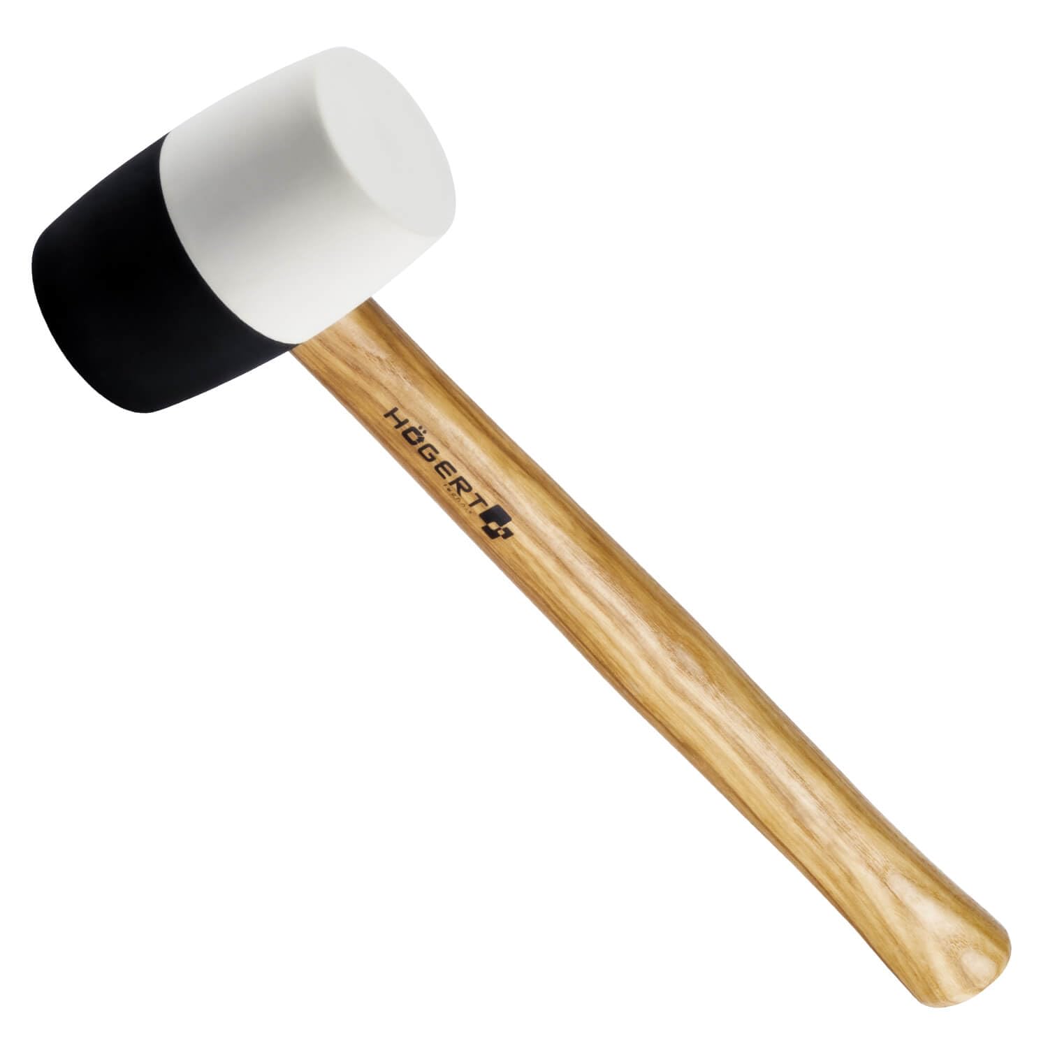 Martello in gomma professionale ad alte prestazioni, 450 g, 600 g, con manico in legno di frassino, nero e bianco, perfetto per pavimentatori e artigiani (martello in gomma da 450 g)