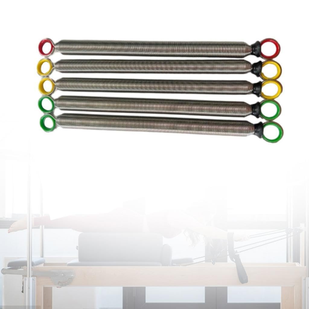 F Fityle 5 Pezzi Pilates Reformer Accessori per Attrezzature Pilates Filo di Yoga Molla di Tensione in Acciaio