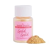 The Baked Studio - Original Edible Glitter Lustre Dust for Cake Decorating (Gold Gold 15g)