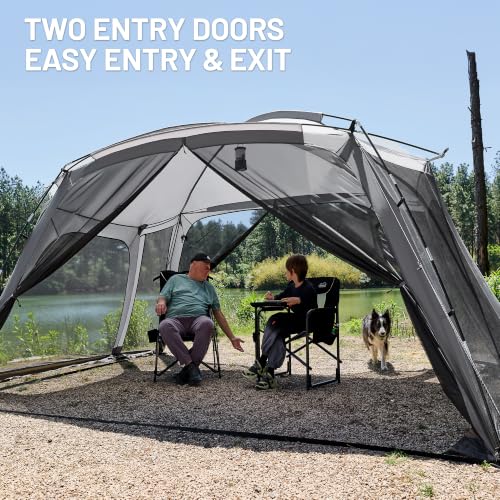 TIMBER RIDGE 15x10 FT Screen House Tent with Netting Mesh Gazebo Dual Doors by TIMBER RIDGE - Used condition - Image 3
