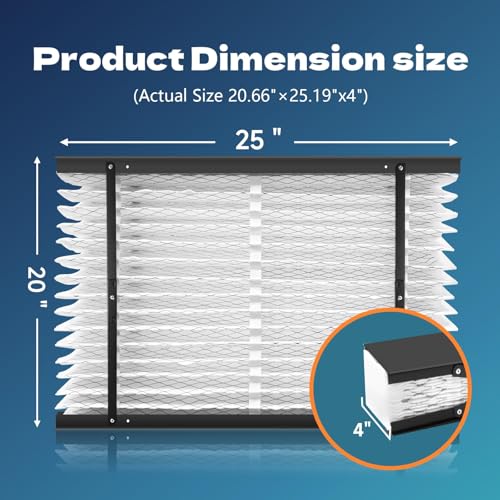 Image of 2-Pack 213 Replacement Filter Compatible with AprilAire Whole House Air Purifiers, Models 1210, 1620, 2210, 2216, 3210, 4200, MERV 13 Air Purifiers, Size: 20x25x4(Actual Size 20.66''x25.19 inchx4)