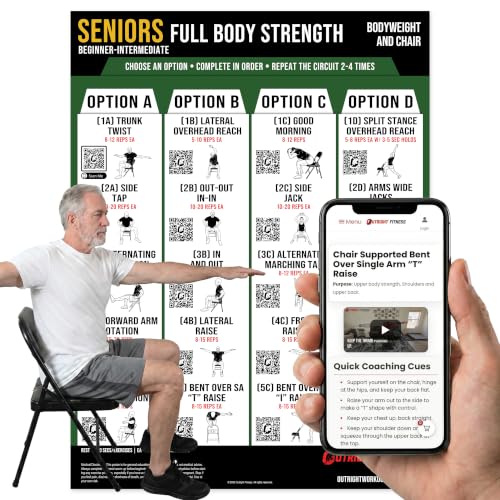 Outright Fitness Senior Wall Chart - Beginner Bodyweight Chair Workout