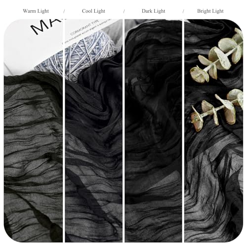 YJYQHYX 24 Pack Black Cheesecloth Table Runner 21.5×120 Inch by YJYQHYX - Used condition - Image 4