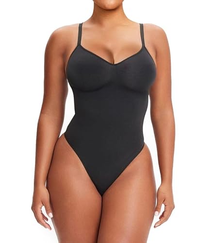 Herslims SLIMS Shapewear Tummy Control Bodysuit Thong: Sculpting Shaper Tank Top Shapewear Bodysuit: Snatched Waist Slimming Body Suits cover