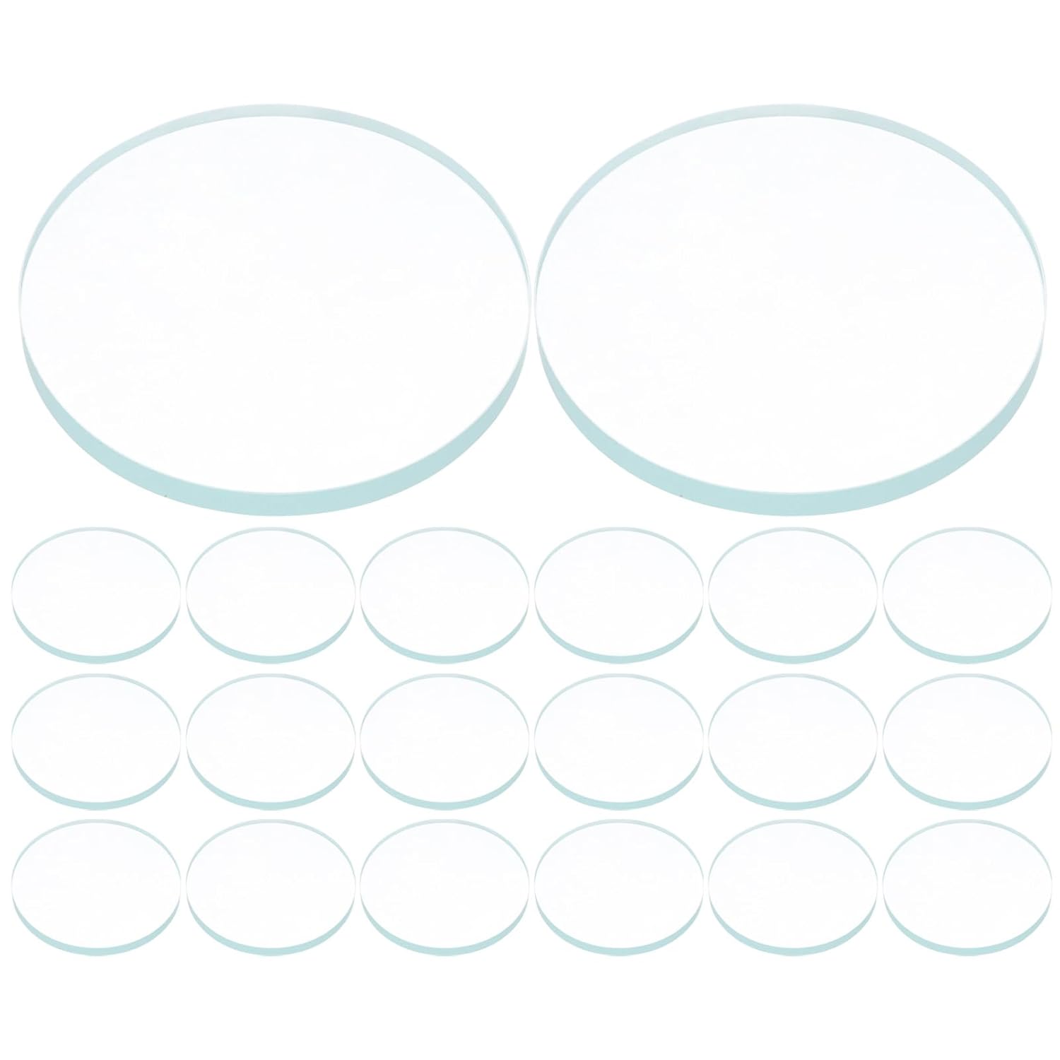 24pcs 65mm Gauge Glass Lens Replacement, 5mm Thick Tempered Glass Window for Dashboard Instruments, Protective Round Cover for Pressure Dial